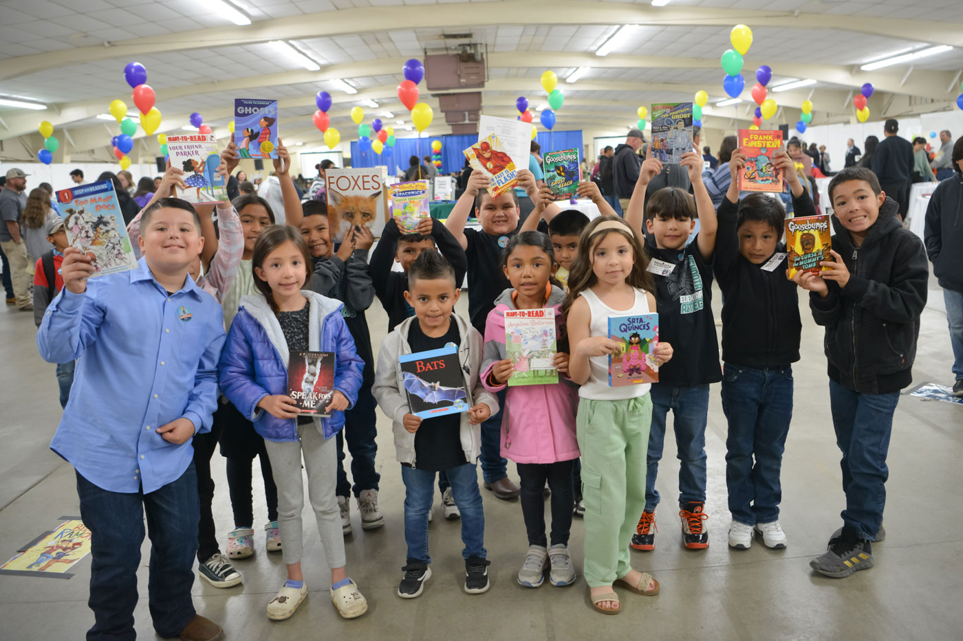 Students having fun at Young Authors' Faire